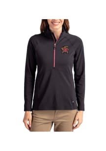 Cutter and Buck Maryland Terrapins Womens Red Adapt Eco Qtr Zip Pullover