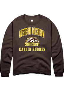 Kaelin Hughes Western Michigan Broncos Mens Brown NIL Arch Logo Player Crew