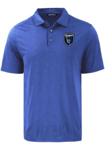 Cutter and Buck San Jose Earthquakes Mens Blue Coastline Eco Short Sleeve Polo