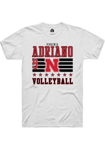 Virginia Adriano Nebraska Cornhuskers White NIL Striped Short Sleeve Player T Shirt