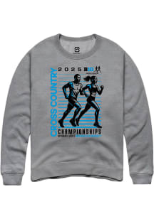Summit Sportswear Big Ten Mens Graphite 2025 Cross Country Championships Long Sleeve Crew Sweatshi..