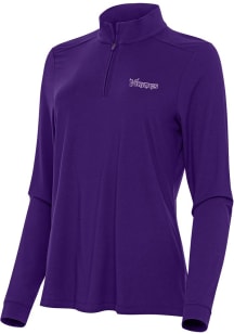 Antigua Minnesota Vikings Womens Purple Wordmark Intent Qtr Zip
