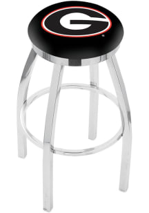 Georgia Bulldogs Chrome Pub Stool - Silver