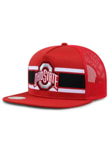 Ohio State Buckeyes Red Original Woven Knit Trucker Mens Snapback Hat