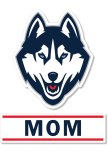 UConn Huskies 3 Inch Mom Auto Decal - Navy Blue