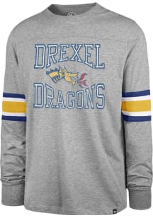 47 Drexel Dragons Grey Cover Two Brex LS Long Sleeve Fashion T Shirt