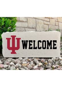 Indiana Hoosiers Logo Welcome 17x7 Rock - Grey