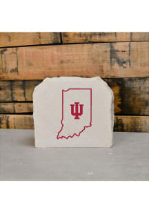 Indiana Hoosiers Indiana Outline 6x5 Rock - Grey
