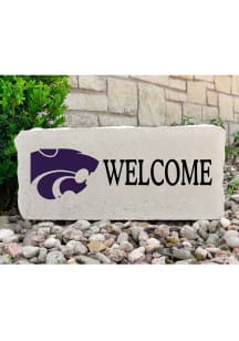K-State Wildcats Powercat Welcome 16x7 Rock - Grey