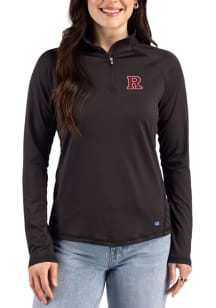 Cutter and Buck Rutgers Scarlet Knights Womens Black Prospect Eco Qtr Zip