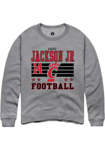 Barry Jackson Jr Cincinnati Bearcats Mens Grey Football NIL Striped Player Crew