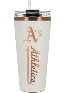 Oakland Athletics 32oz Big Slim Stainless Steel Tumbler - White