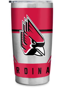 Ball State Cardinals 20oz Stainless Steel Tumbler - Silver