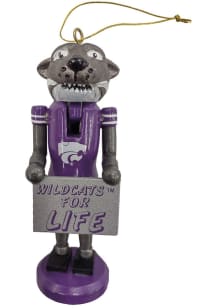 K-State Wildcats 6" Mascot Ornament - Purple