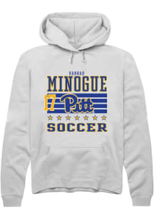 Hannah Minogue Pitt Panthers Mens White NIL Striped Player Hood