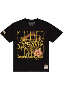 Mitchell and Ness Cleveland Cavaliers Black Fade Out Short Sleeve T Shirt