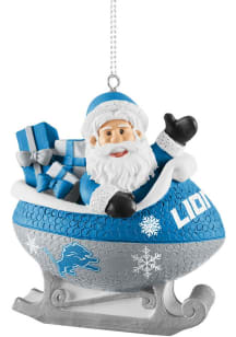 Detroit Lions Sleigh Ornament - Blue