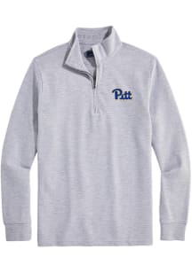 Vineyard Vines Pitt Panthers Mens Grey Saltwater Long Sleeve Qtr Zip Pullover