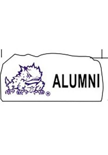 TCU Horned Frogs Alumni Garden Rock - Grey