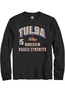 Maggie SymSmith Tulsa Golden Hurricane Black NIL Arch Logo Long Sleeve Player T Shirt