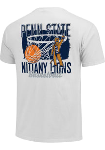 Penn State Nittany Lions White Swoosh Net Basketball Short Sleeve T Shirt