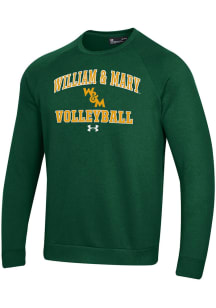 Under Armour William & Mary Tribe Mens Green Volleyball Rival Long Sleeve Crew Sweatshirt
