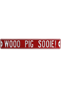 Arkansas Razorbacks Wooo Pig Sooie Sign - Red