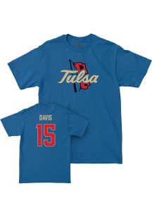 Thomas Davis Tulsa Golden Hurricane Blue NIL Legacy Short Sleeve Player T Shirt