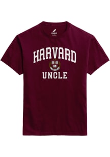 League Harvard Crimson Maroon Uncle Short Sleeve T Shirt