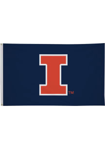 Illinois Fighting Illini 3' x 5' Silk Screen Grommet Flag - Navy Blue