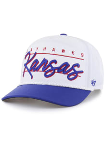 47 Kansas Jayhawks Brrr Condor Two-Tone Hitch Adjustable Hat - White