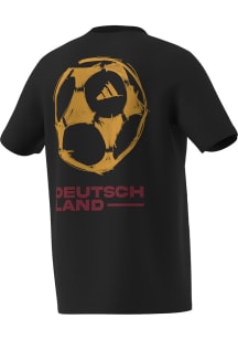 Adidas Germany National Team Black Country Poster Short Sleeve T Shirt