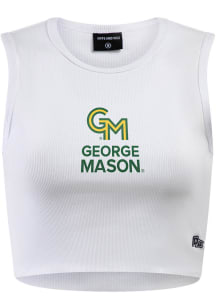 Hype and Vice George Mason University Womens White Cut Off Tank Top