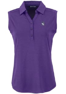 Cutter and Buck Northwestern Wildcats Womens Purple Forge Eco Polo Shirt