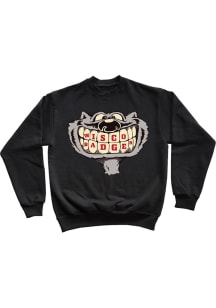 Wisconsin Badgers Mens Black Badger Grillz Long Sleeve Crew Sweatshirt