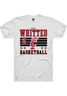 Paige Whitted Cincinnati Bearcats White NIL Striped Short Sleeve Player T Shirt