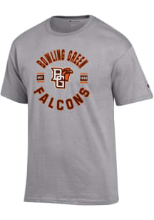 Champion Bowling Green Falcons Grey Circle Stripes Jersey Short Sleeve T Shirt