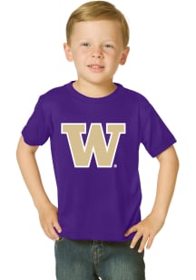 Little King Washington Huskies Toddler Purple Primary Short Sleeve T-Shirt