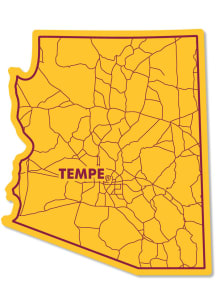 Arizona State Sun Devils 3.5" Watershed State Rugged Stickers - Maroon