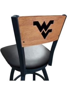 West Virginia Mountaineers Vinyl Seat Maple Back Swivel Pub Stool - Black