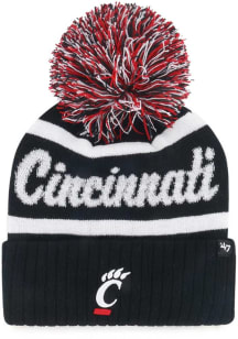 47 Cincinnati Bearcats Black Spirited Cuff Pom Womens Knit Hat