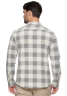 Kansas Jayhawks Mens Silver Thatcher Hero Flannel Long Sleeve Dress Shirt