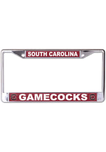 South Carolina Gamecocks S/L Inlaid Team Logo License Plate Frame - Silver