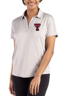 Cutter and Buck Texas Tech Red Raiders Womens Ash Coastline Short Sleeve Polo Shirt