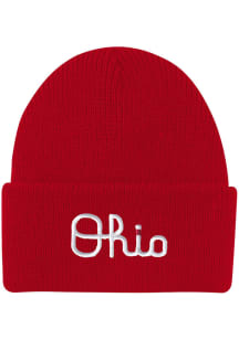 LogoFit Ohio State Buckeyes North Pole Baby Knit Hat - Red