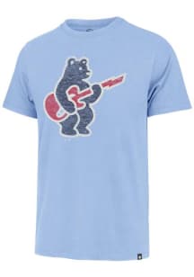 47 Chicago Cubs Light Blue Electric Bear Premier Franklin Short Sleeve Fashion T Shirt