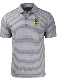 Cutter and Buck Nashville SC Mens Black Forge Stripe Short Sleeve Polo