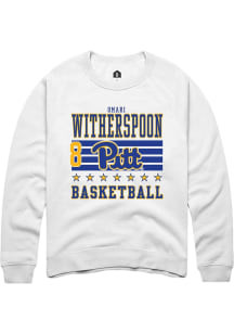 Omari Witherspoon Pitt Panthers Mens White NIL Striped Player Crew
