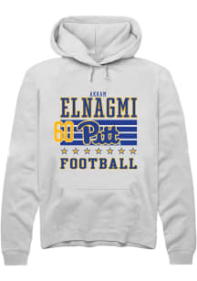 Akram Elnagmi Pitt Panthers Mens White Football NIL Striped Player Hood