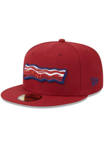 New Era Lehigh Valley Ironpigs Mens Red 2026 MiLB AC 59FIFTY Fitted Hat